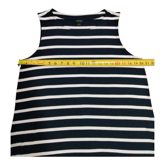 J. Jill Wearever Collection Sleeveless Striped Flowy Stretch Longline Top Large - Picture 5 of 12